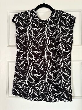 Halogen Black & White Patterned Women's Blouse